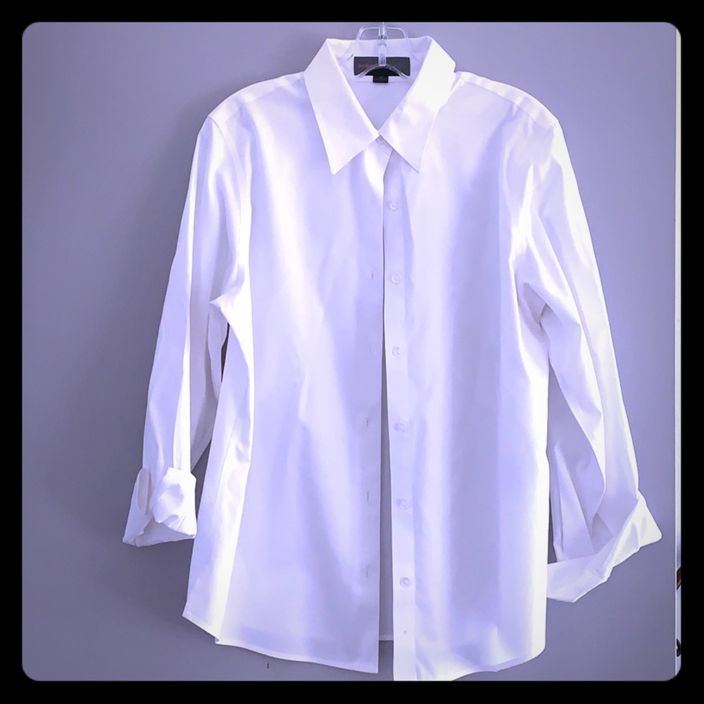 White collared button down shirt